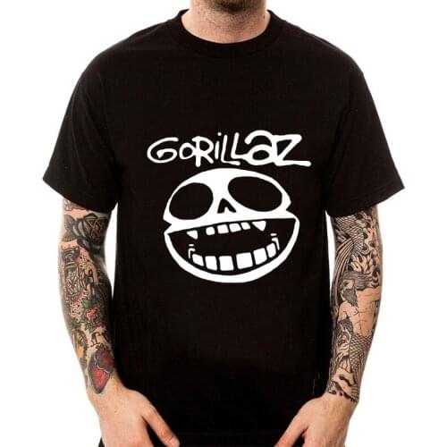 Cartoon Gorillaz Women Tshirt 2021 Hot Womens T shirts Short Sleeve funny Unisex White Black Tops Tees Shirt Camiseta Clothes