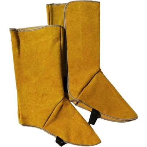 1 Pair Welder Foot Cover Leather Welding Spats Protective Shoes Feet Cover Protection Flame Resistant Boot For Welder #40