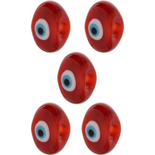5 pcs Red Evil Eye Pendant Basement Bead