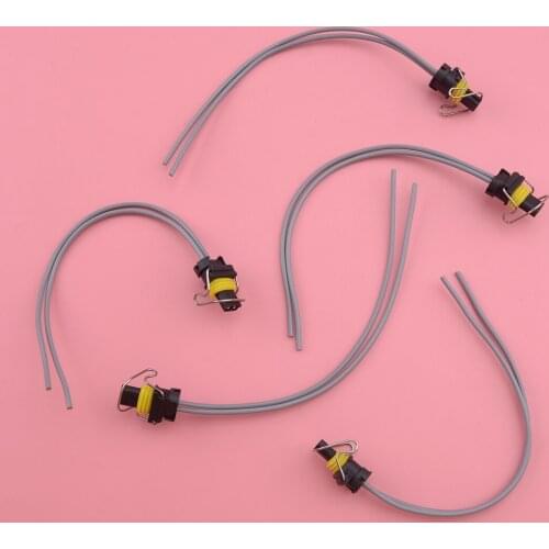 5Pcs Turbo VGT Solenoid IPR Pigtail Connector Fit for Ford Powerstroke F E Series 6.0L 7.3L Diesel F-250 F-550 6E7Z12A690DA