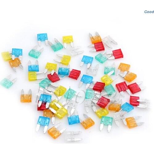 60Pcs Auto Car ATC Fuse 5A 10A 15A 20A 25 30A AMP Mini Blade Mixed Set Kit