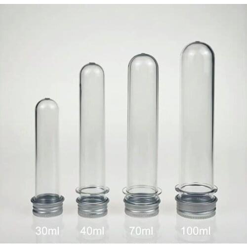 8pcs 30-100ml Plastic Clear Test Tube With Cover Multi-Purpose Storage Bottle USB Cable Party Favors Candy Sundries Organizer