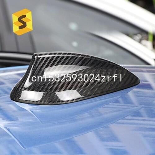 Car Carbon Fiber Fin Antenna Cover Trim FM AM Radio Fin Aerial Adhesive Tabe for BMW E90 F10 F15 F30 X1 X3 X5 X6 M3
