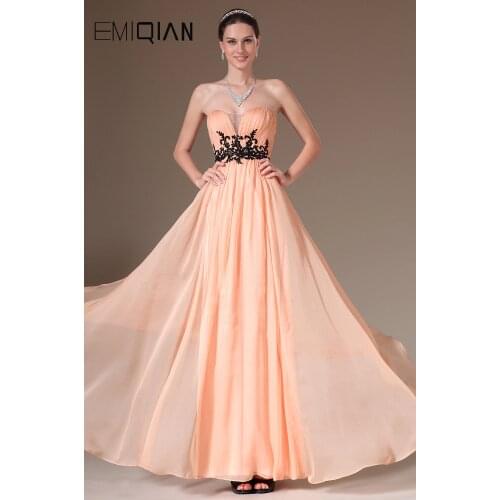 Free Shipping New Strapless Sweetheart Neckline Black Applique Evening Gowns Pageant Dress