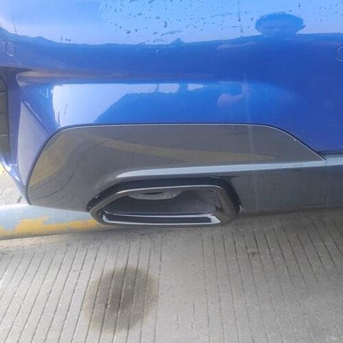 For BMW 3 Series G20 G28 2019-2021 Stainless Steel Black Car Tail Throat Exhaust Pipe Decoration Cover Sticker Car Accessories