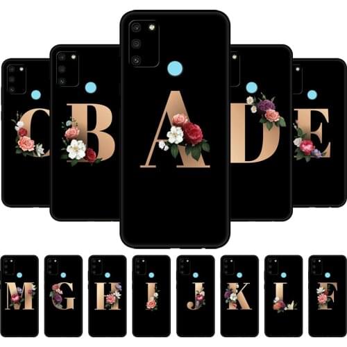 For HONOR 9A Case 6.3" Soft Silicon Tpu Phone Cover On Huawei Honor 9A 9 A MOA-LX9N Back black tpu case Funny Custom name Letter