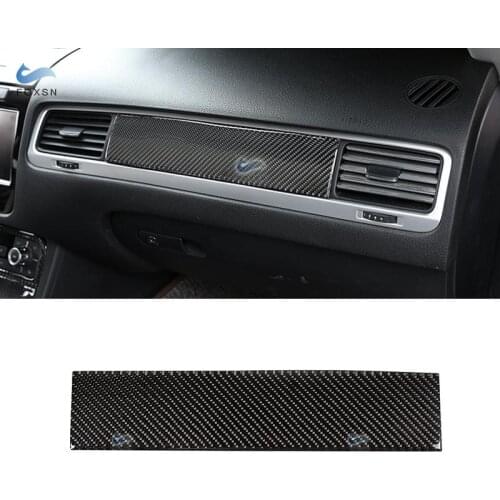 For VW Touareg 2011 2012 2013 2014 2015 2016 2017 2018 Carbon Fiber Car Center Control Passenger Side Dashboard Panel Cover Trim