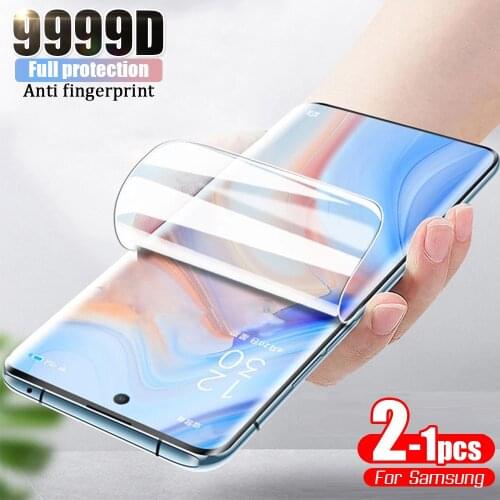 Hydrogel Film For Samsung Galaxy S20 S21 Plus Ultra Screen Protector S8 S9 S10 E 5G Lite 2020 Note 8 9 10 20 FE S Not Glass 2Pcs