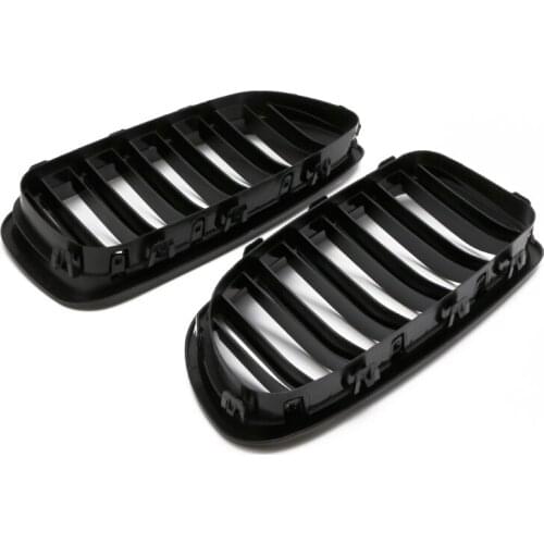 Gloss Black Kidney Grill Racing Grille Dual Line For BMW F10 F11 F18 5 Series M5
