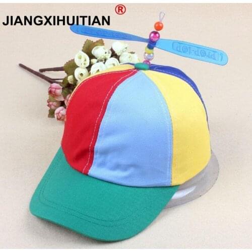 2017 summer child new Parent-child folded bamboo dragonfly bone windmill Cotton Baseball Cap Snapback Hat Casual Hat Wholesale