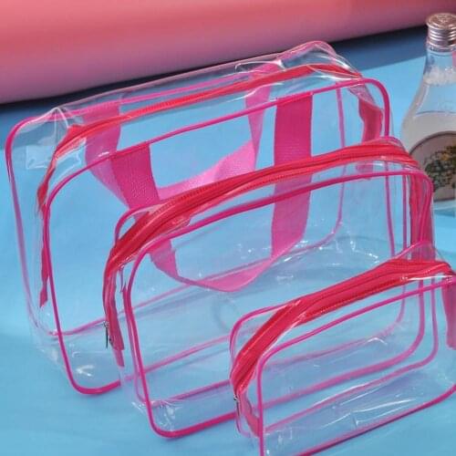 Makeup Bag Cosmetic Bag PVC Women Zipper Clear Bag Beauty Case Make Up Organizer Storage Bath Toiletry Wash Bag Toiletries Case