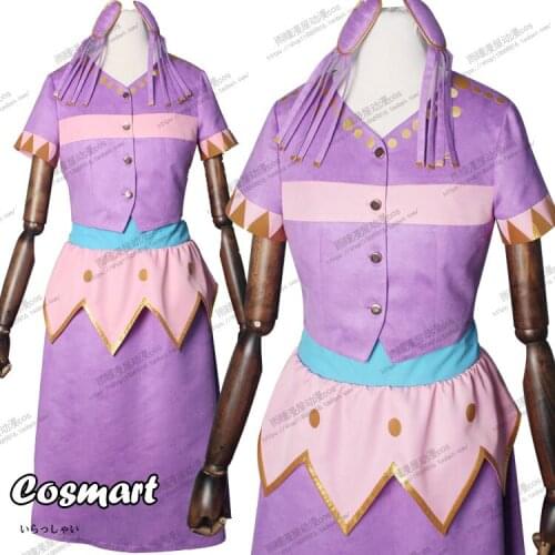 Anime JOJOS BIZARRE ADVENTURE Joseph Joestar Pink Uniform Dress Cosplay Costume Halloween Suit For Women Men Outfit New 2020