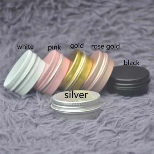 15g Cream Jar Round Tin Cosmetic Lip Balm Containers Nail Craft Pot Refillable Bottle Screw Thread Lids Empty Aluminum Cans