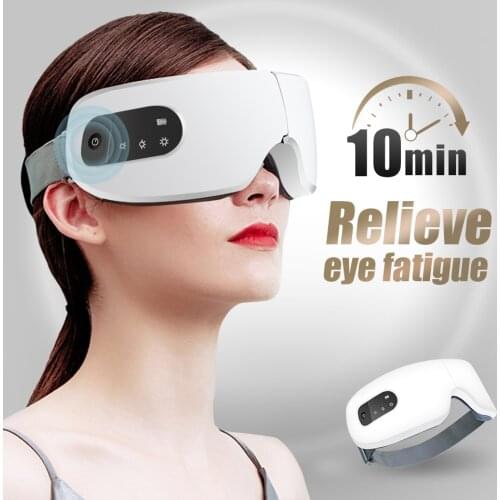 Eye Massager Four Levels of Hot Compress for Relieve Eye Strain Adjustable elastic headband Comfortable to Wear Eye Protector