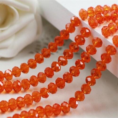 MHS.SUN 2mm-14mm Hyacinth Color Faceted Rondelle Glass Crystal Beads Loose Spacer Beads For Jewelry Making DIY Hand Craft