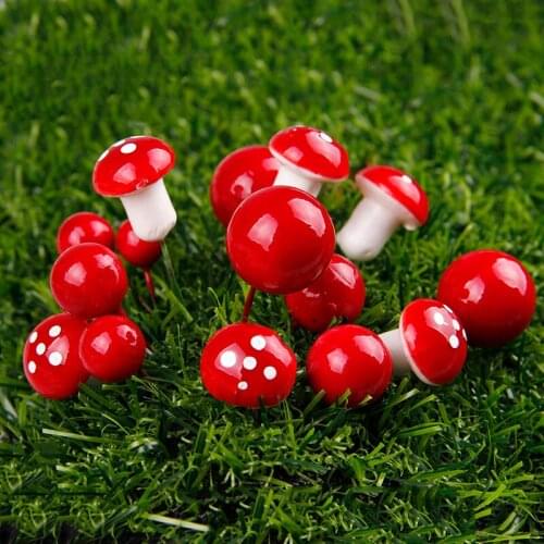 50~200Pcs Simulation Cherry Mushroom Foam Polystyrene Artificial Fruit Model For DIY Party Kitchen Wedding Christmas Decoration