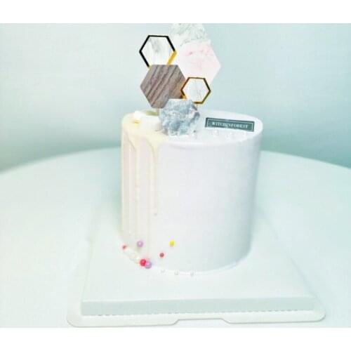 Fashion geometric style cake card cap trend simple wind baby shower Hawaiian party decoration DIY decoration supplies