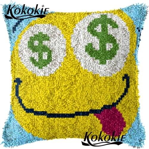 3d latch hook rug kits cross stitch embroidery needlework sets Unfinished Crocheting Rug Kits Yarn printed Pillowcase