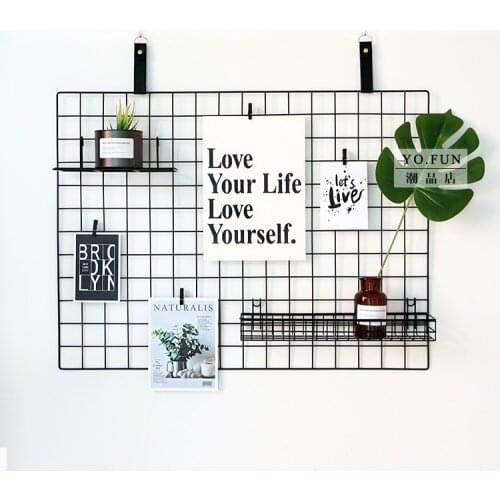 Nordic Simple Photo Wall Storage Rack Pictures Display Metal Modern Creative Photo Wall Bedroom Enrejado Home Decoration DG50Z