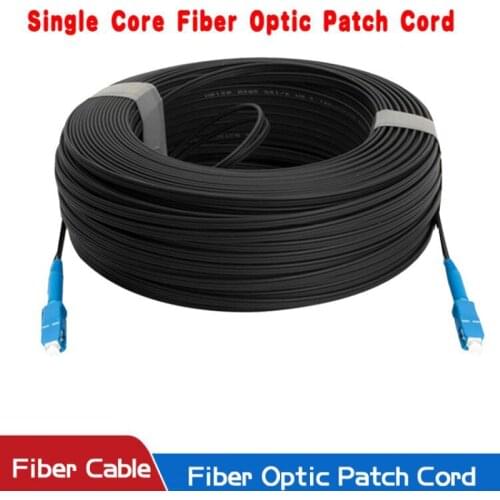 Fiber Optic Drop Cable SC UPC to SC UPC Single Mode Simplex 2.0mm Outdoor Fiber Optic Patch Cord Optical Patch Cable