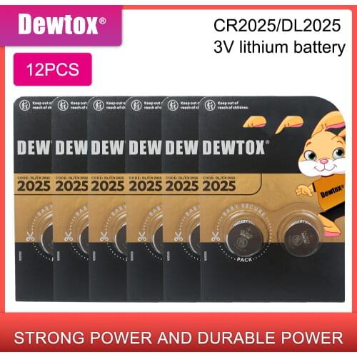 Original 12PCS/LOT cr 2025 3V for DURACELL Lithium cr2025 Button Cell Batteries Coin Battery For LED Lights Toys Watches