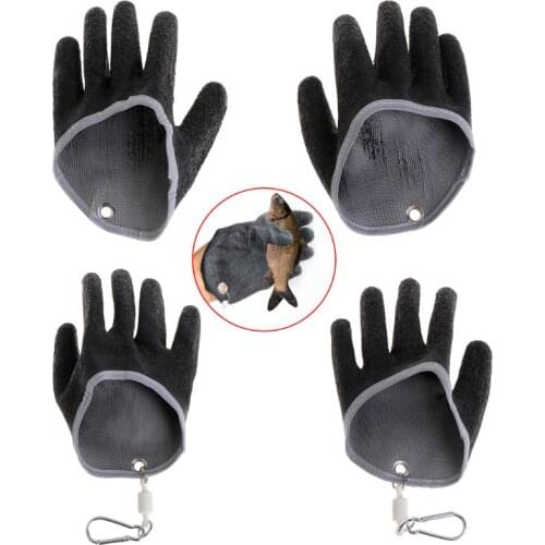 Fishing Gloves Non Slip Latex Glove With Magnet Release Fish Grab Anti Skid Capture Safety Portable Outdoor Fishing Professional