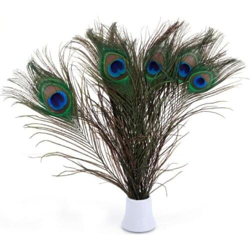 10Pcs/lot Peacock Feather Length 25-30cm10-12" Natural Peacock Feathers for Crafts Peacock Decorations for Home Hotel Decoration