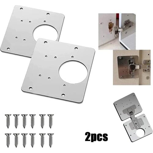 Furniture Hinge Repair Plate Rust Resistant Steel Home Improvement Furniture Cupboard Cabinet Door Hinges Repair Mount Tool