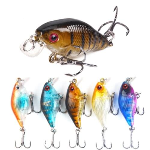 1Pcs Fishing Lure 4mm 4.6g Minnow Black CrankBait Three Hooks Artificial Wobbler Jig Swimbait 3D Eeyes For Fishing Tackl