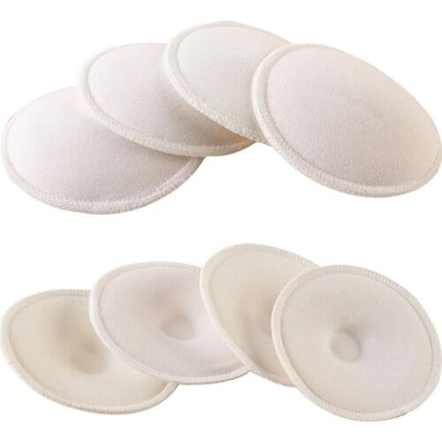 4 Pcs New Bamboo Breast Pad Nursing Pads For Mum Washable Waterproof Feeding Pad Bamboo Reusable Breast Pads