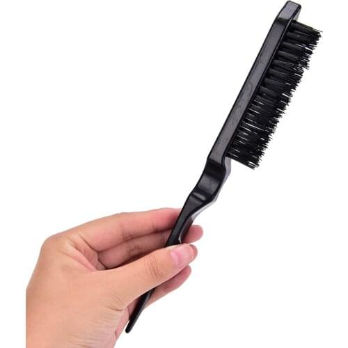 Combing Brush Slim Line Styling Comb Black Color 23CM Handle Combs For Hairstylist Pro Salon Hairdressing Teasing Back Hair