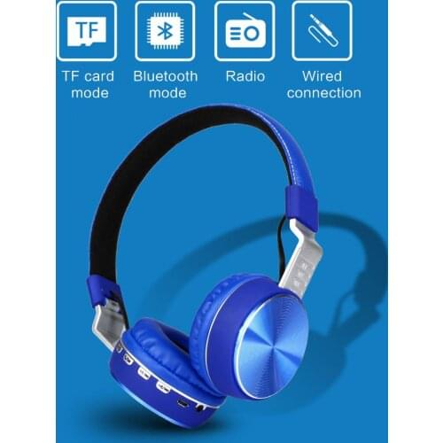 Foldable Wireless Bluetooth Headset Noise Cancelling Sports Earphone with Mic FM Radio TF Card Wired Headset Gaming Earphone