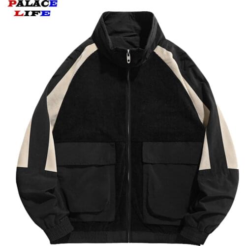 Baseball Jacket Men Patchwork Letter embroidery Jacket Streetwear Autumn Vintage Harajuku Oversized College Style Bomber Coats