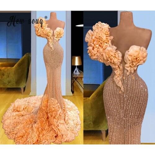 New Luxury Heavy Sequins Mermaid Wedding Dress White Custom Made 3D Flower Handmade Tailing Bridal Gowns vestido de festa