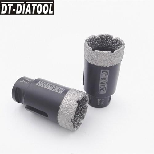 2pcs/pk 1-1/2" 38MM Vacuum brazed diamond Dry drilling core bits5/8-11 thread Drill bits hole saw for granite tile marble
