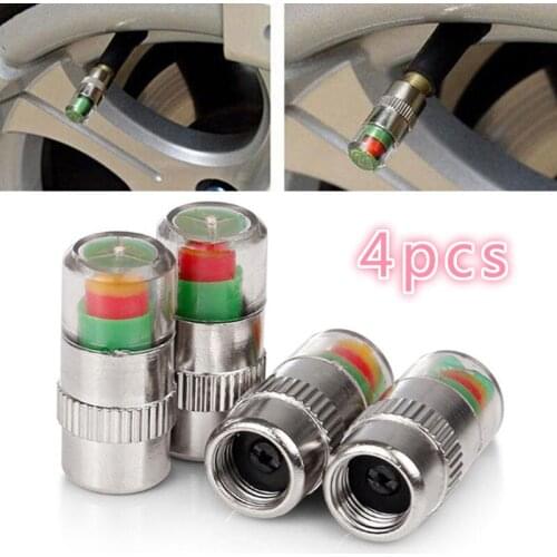 4PCS Car Auto Tire Pressure Monitor Valve Stem Caps Sensor Detection Tyre Stem Air Caps Airtight Cover Car Tire Car Accessories
