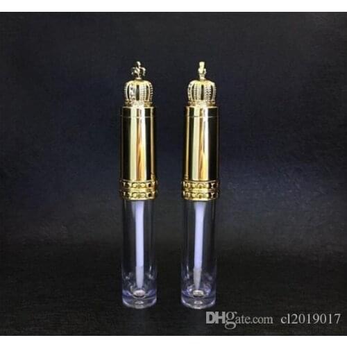 8ml Lipstick Container With Crown Lid Transparent Lip Gloss Tube Lip Balm Bottle Cosmetic Tube