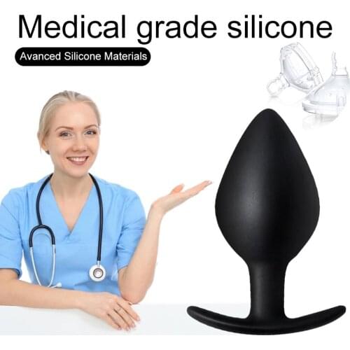 3 Different Size for Men/Women Medical Silicone Anal Trainer for Couples Silicone Butt Plug Anal Plug Unisex Sex Stopper Sex Toy