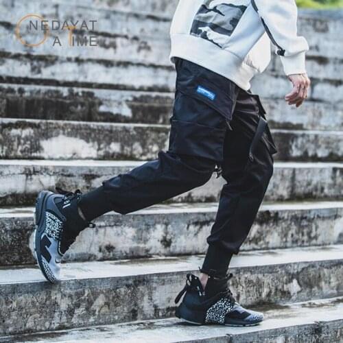 Men Multi-pocket Harem Pants Trousers Men Streetwear Punk Cargo Pant Hip Hop Casual Trousers Joggers Hombre Hip Hop Fashion Pant