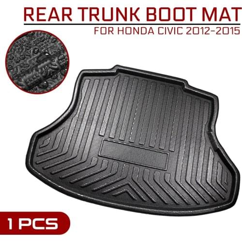 For Honda Civic 2012 2013 2014 2015 Car Floor Mat Carpet Rear Trunk Anti-mud Cover