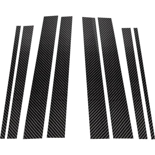 For Mercedes Benz GLK Class 2008 2009 2010 2011 2012 2013 Carbon Fiber Car Window B-pillar Exterior Molding Cover