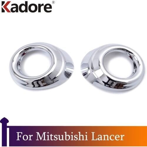 For Mitsubishi Lancer 2008 2009 2010 2011 ABS Chrome Front Foglight Fog Light Lamp Cover Trim Car Protect Accessories