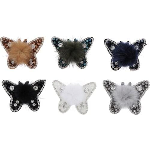 Butterfly Design Crystal Beads Patches Motif Applique Bag Pants Shoes Costume