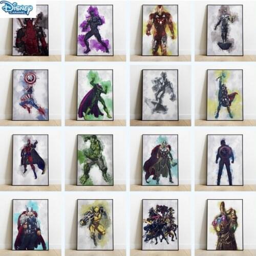 Canvas Painting Captain America Comic Prints Abstract Painting Marvel Classic Hero Poster Wall Picture for Living Room Decor