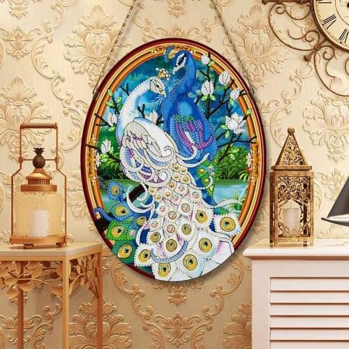 Creative DIY Special Shape Diamond Painting Leather Cross Stitch Embroidery Home Pendant Bedroom Wall Decor Students Hand Tools