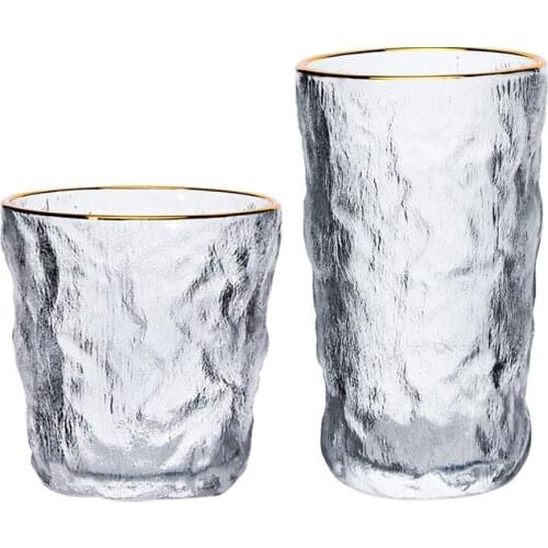 Creative Ice Glacier Pattern Drinkware Durable Scale Glass Mug Breakfast Mlik Coffe Cup Household Couple Water Cup