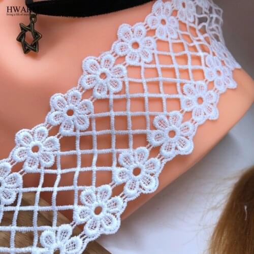 5yard 7.5cm Lace fabric ribbon sewing trim DIY wedding decoration skirt clothes accessories Pillow curtains milk geometric