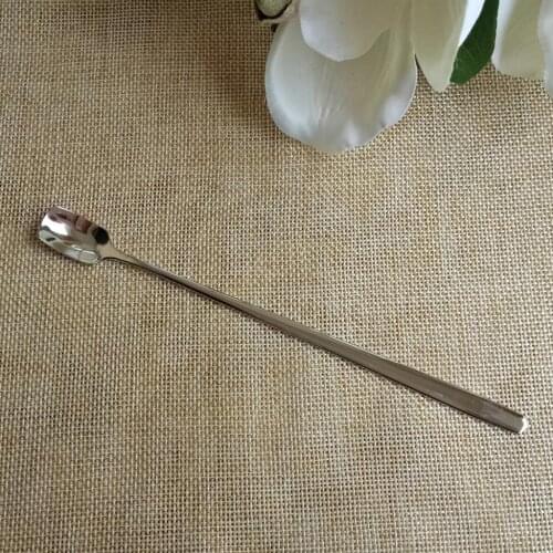 Stainless Steel 170mm Long Handled Coffee Spoons Mixing Spoons Cold Drink Fruit Ice Cream Dessert Tea Spoon Candle Wax Dig Spoon