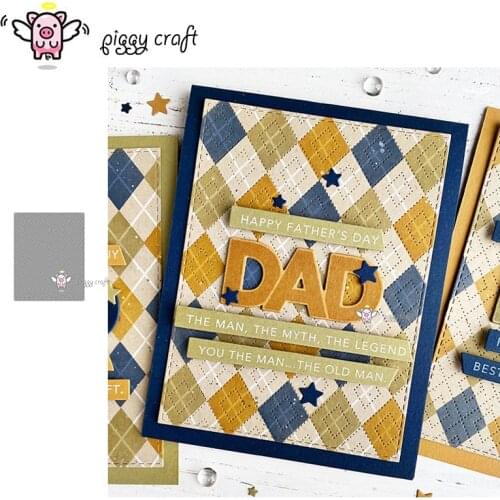 Piggy Craft metal cutting dies cut die mold Diamond background frame Scrapbook paper craft knife mould blade punch stencils dies