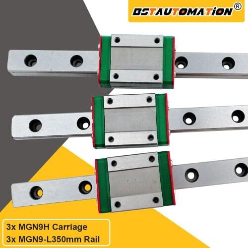 MGN9 linear rail 350mm with MGN9H Linear carriage block 9mm Linear Guide for 3d printer